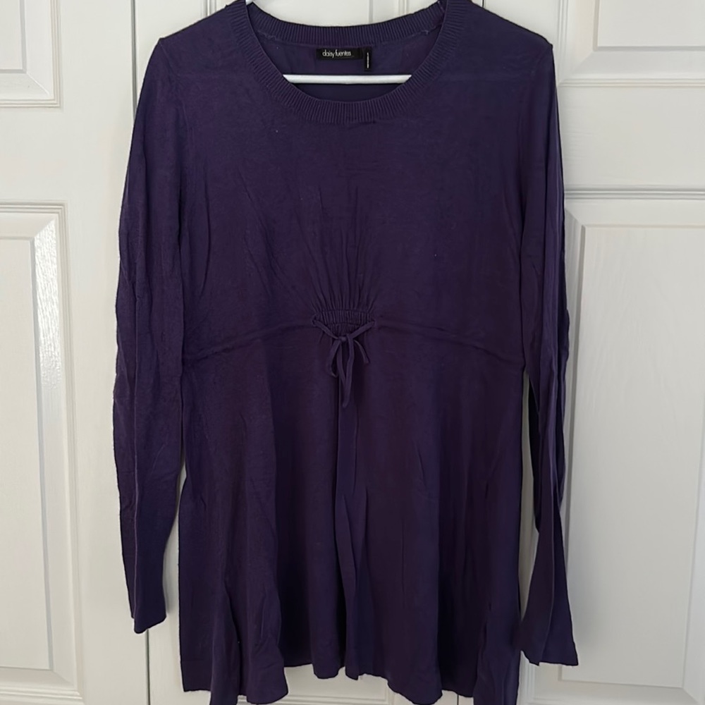 Daisy Fuentes purple tunic sweater